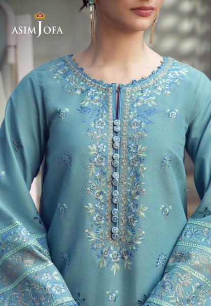 AJMUB-11 Embroidered Cambric Unstitched 3 Pcs