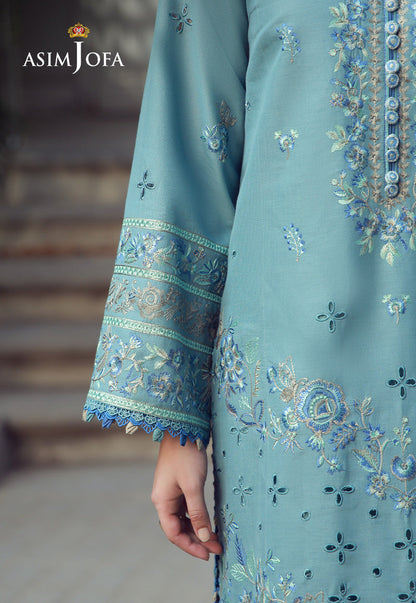 AJMUB-11 Embroidered Cambric Unstitched 3 Pcs