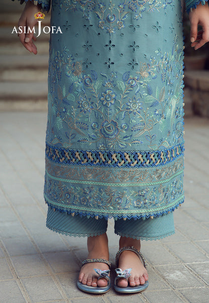 AJMUB-11 Embroidered Cambric Unstitched 3 Pcs