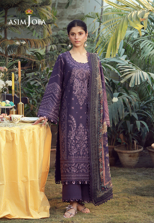 AJMUB-05 Embroidered Cambric Unstitched 3 Pcs
