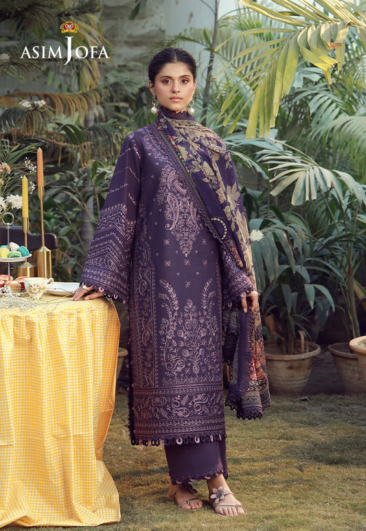 AJMUB-05 Embroidered Cambric Unstitched 3 Pcs