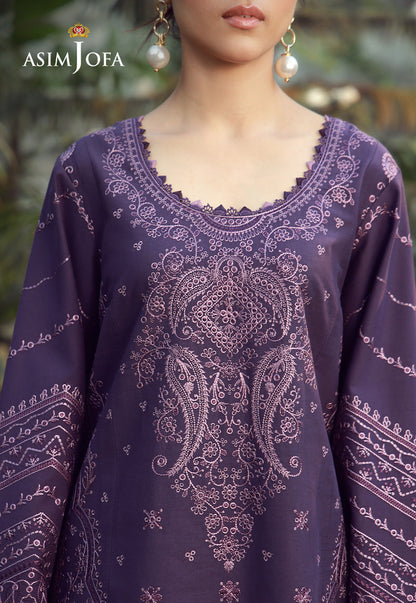 AJMUB-05 Embroidered Cambric Unstitched 3 Pcs