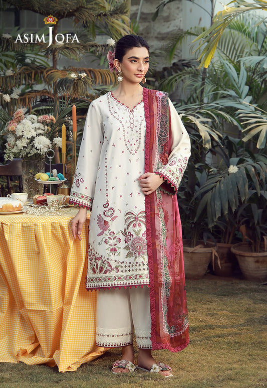 AJMUB-10 Embroidered Cambric Unstitched 3 Pcs