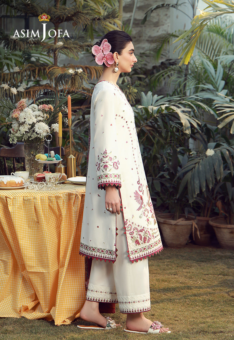 AJMUB-10 Embroidered Cambric Unstitched 3 Pcs