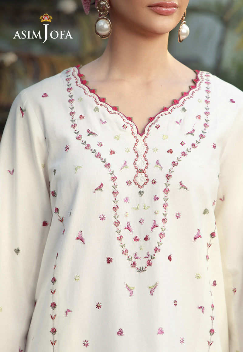 AJMUB-10 Embroidered Cambric Unstitched 3 Pcs