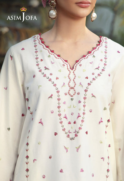AJMUB-10 Embroidered Cambric Unstitched 3 Pcs
