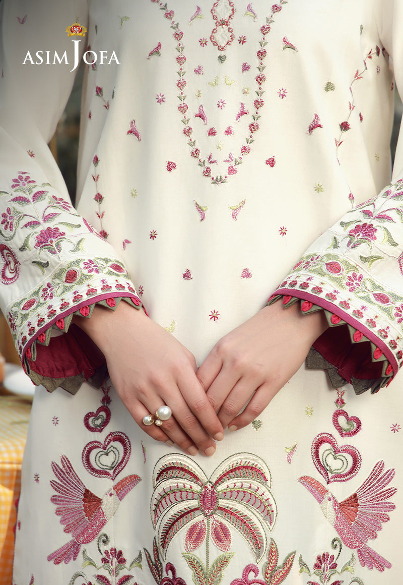 AJMUB-10 Embroidered Cambric Unstitched 3 Pcs