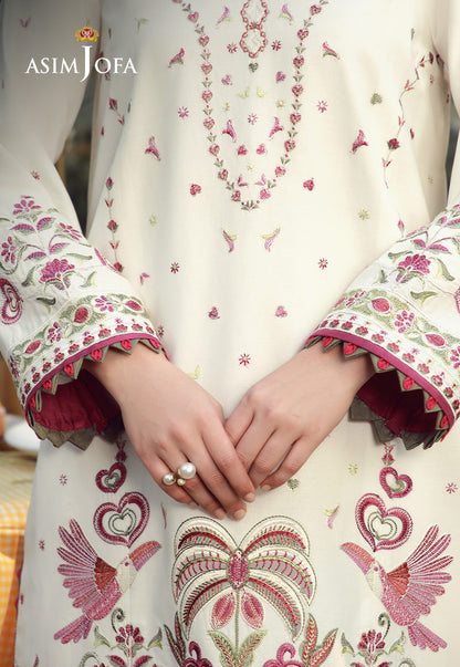 AJMUB-10 Embroidered Cambric Unstitched 3 Pcs