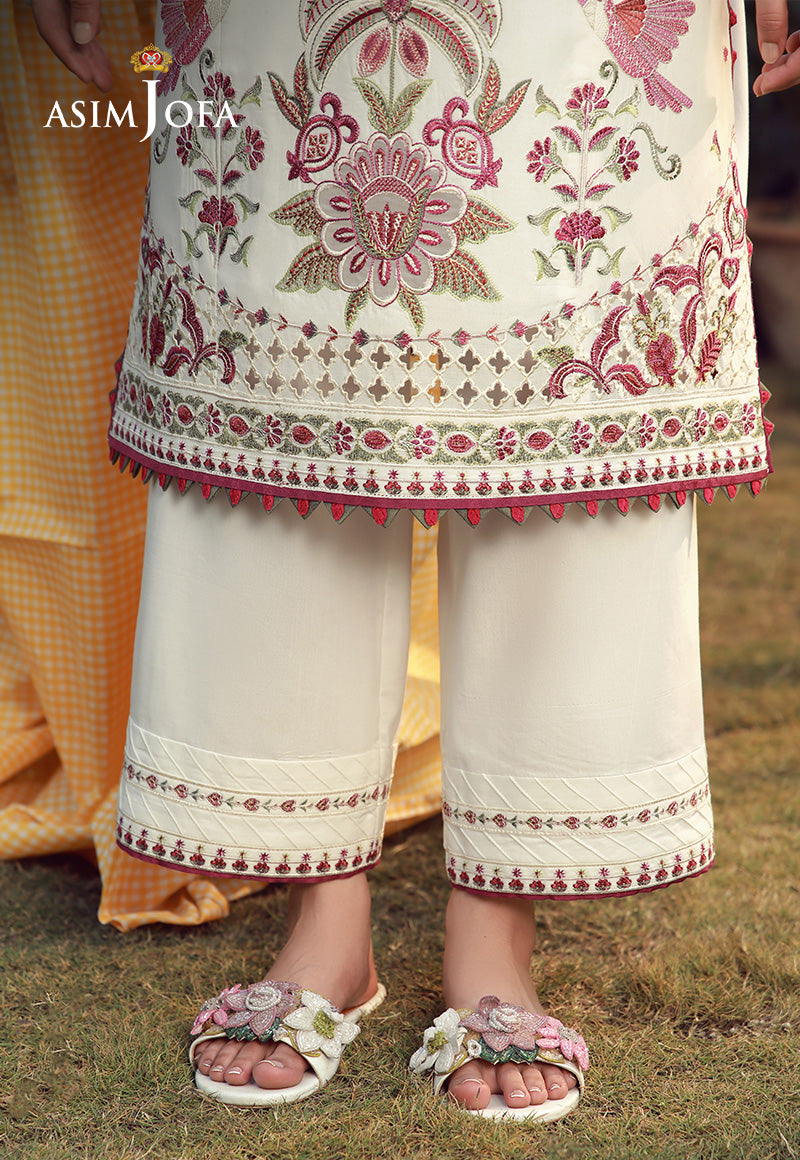 AJMUB-10 Embroidered Cambric Unstitched 3 Pcs