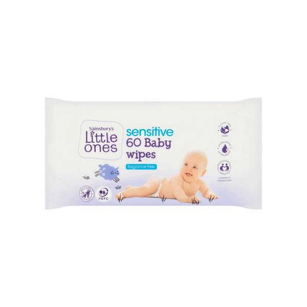 Sainsbury's Sensitive 60 Baby Wipes