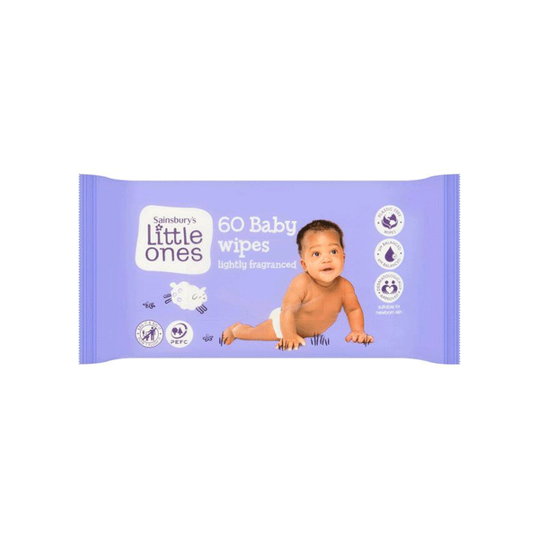 Sainsbury's Lightly Fragranced 60 Baby Wipes