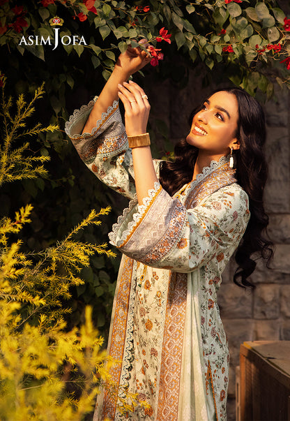 AJUBJ-52 PRINTED LAWN 3 PC