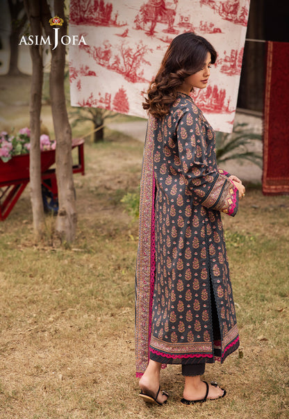 AJUBJ-49 PRINTED LAWN 3 PC