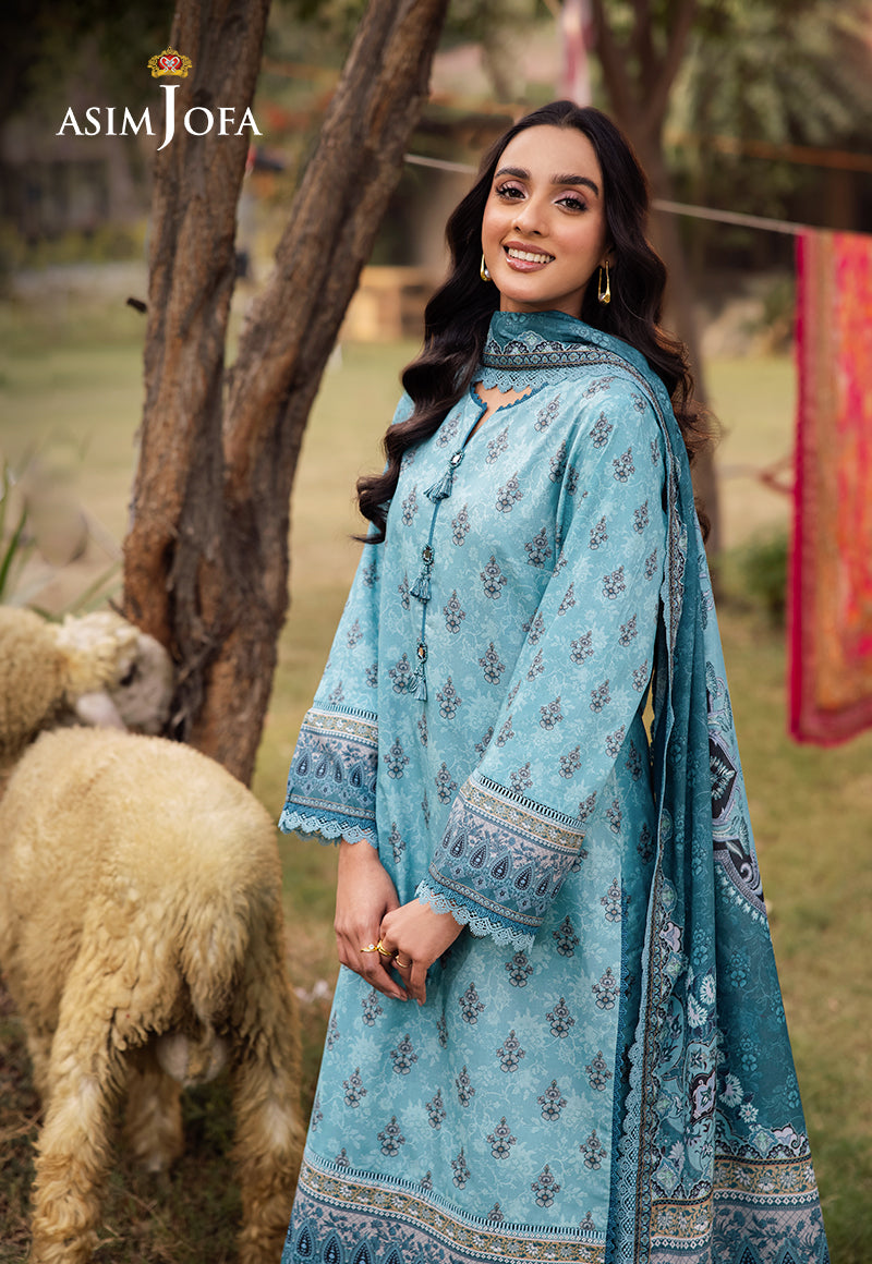AJUBJ-46 PRINTED LAWN 3 PC