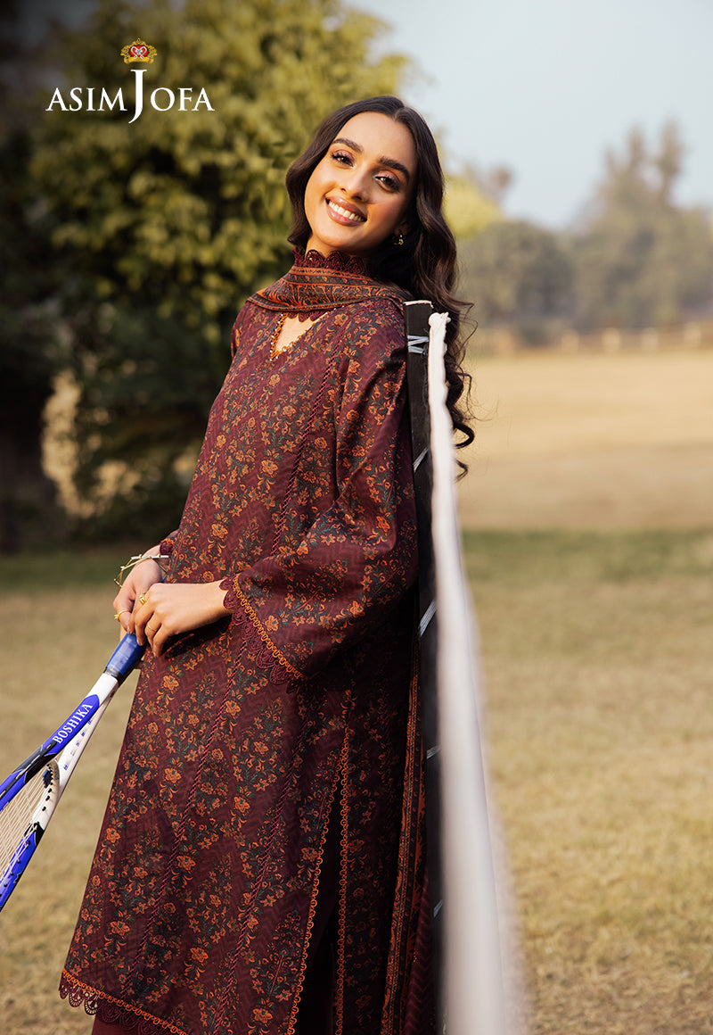 AJUBJ-28 PRINTED LAWN 3 PC