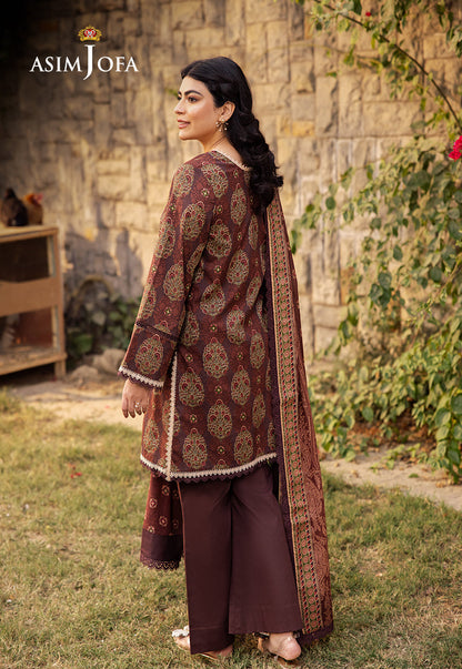 AJUBJ-23 Printed Lawn 3 Pcs