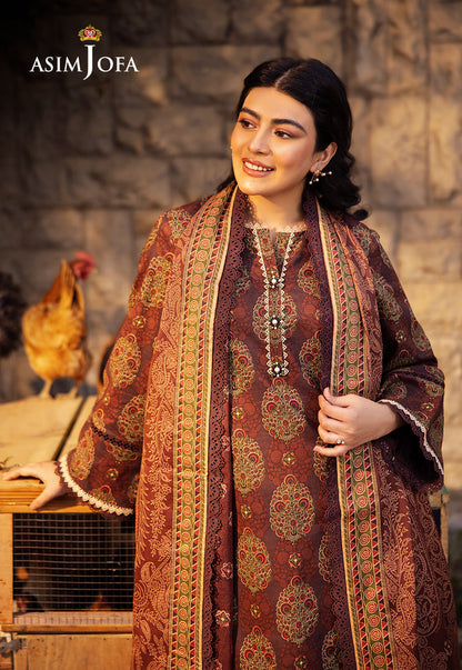 AJUBJ-23 Printed Lawn 3 Pcs