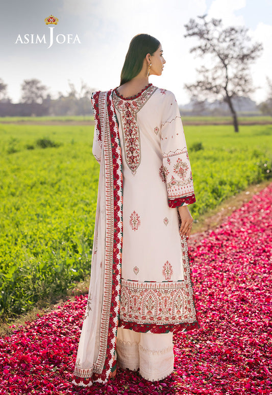 AJELL-08 EMBROIDERED LAWN 3 PCS