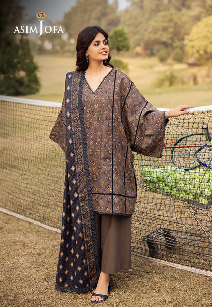 AJUBJ-20 Printed Lawn 3 Pcs