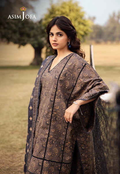 AJUBJ-20 Printed Lawn 3 Pcs