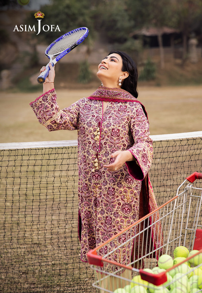 AJUBJ-21 Printed Lawn 3 Pcs