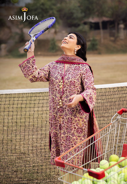 AJUBJ-21 Printed Lawn 3 Pcs