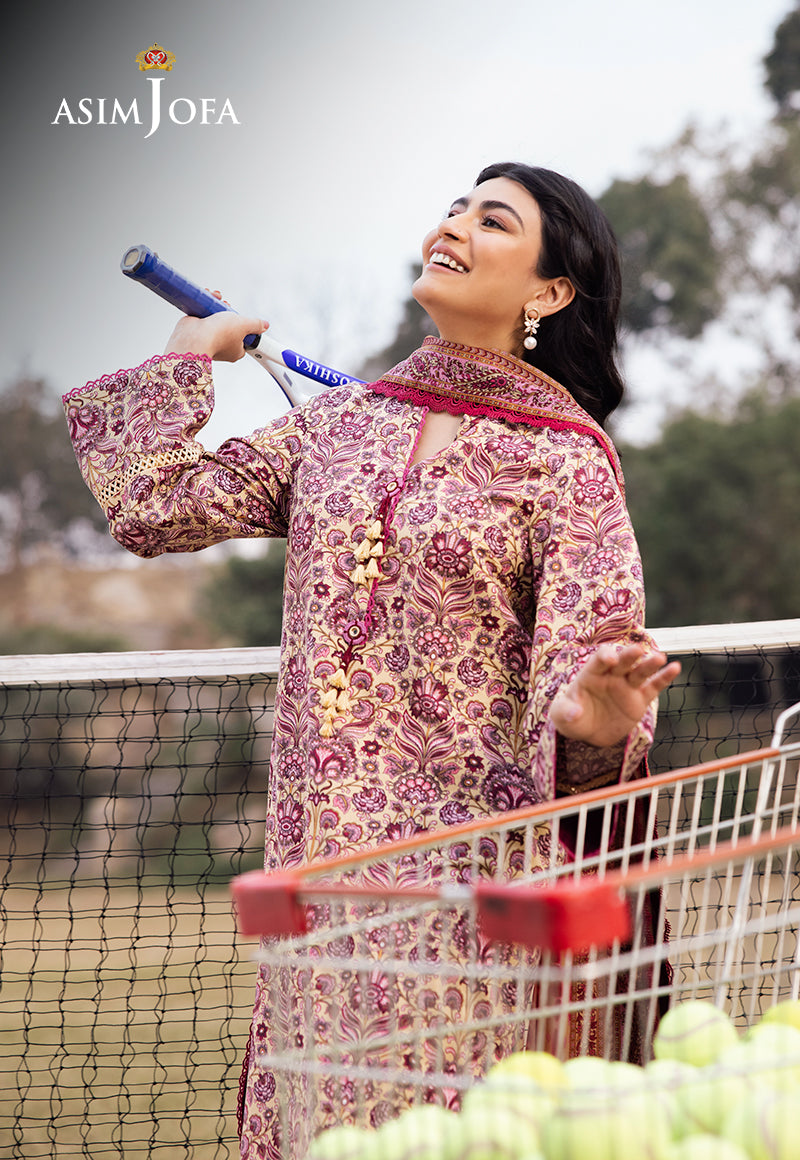 AJUBJ-21 Printed Lawn 3 Pcs