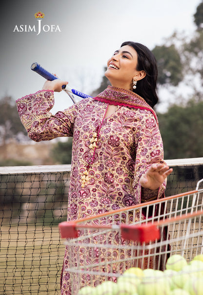 AJUBJ-21 Printed Lawn 3 Pcs