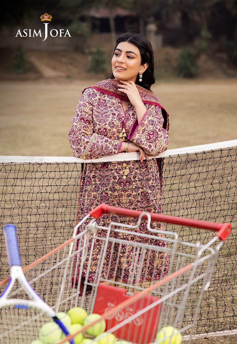 AJUBJ-21 Printed Lawn 3 Pcs