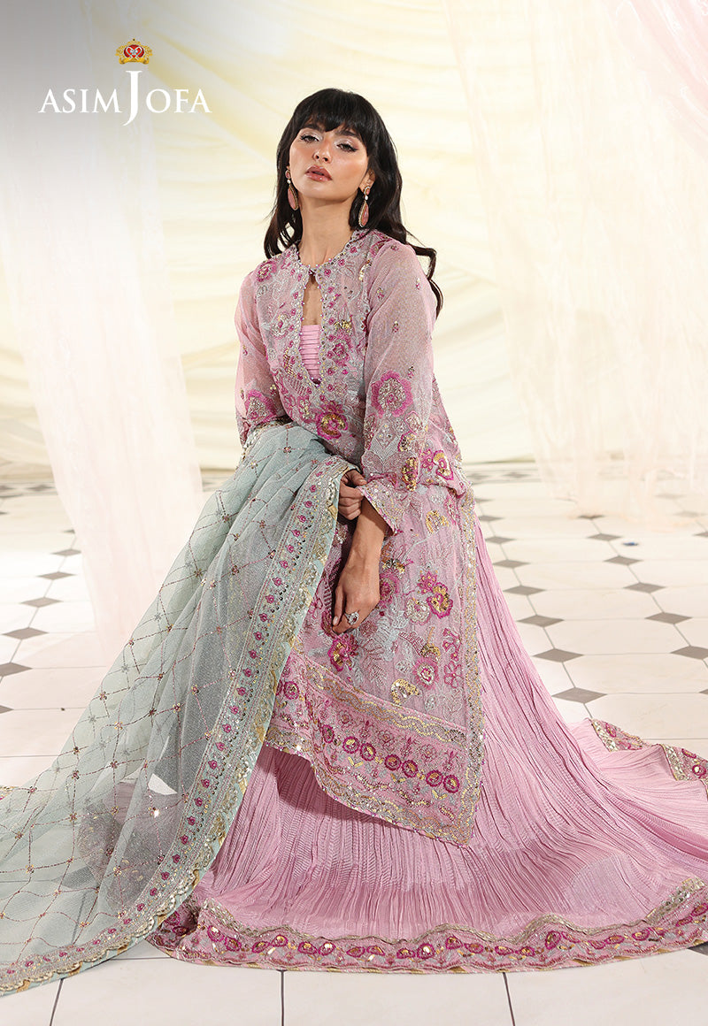 AJUEV-11 EMBROIDERED AYUDIA ZARI NET UNSTITCHED 3 PCS