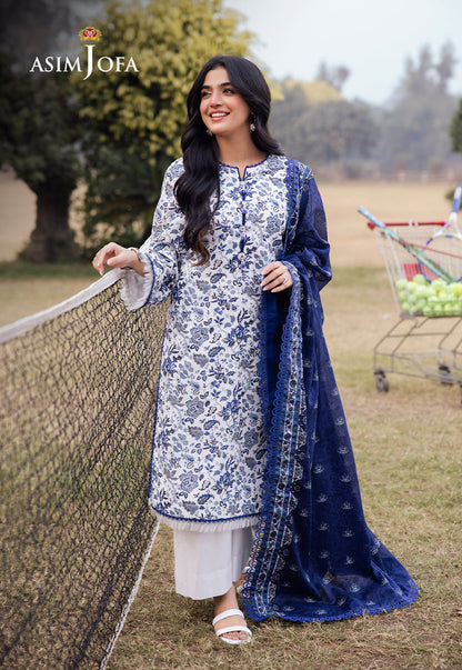 AJUBJ-35 PRINTED LAWN 3 PC