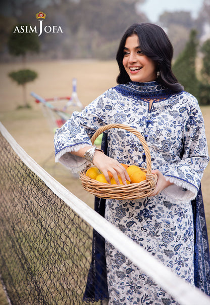 AJUBJ-35 PRINTED LAWN 3 PC