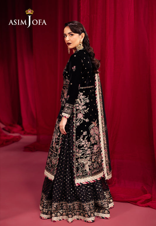 AJMV-01 EMBROIDERED VELVET 3 PCS