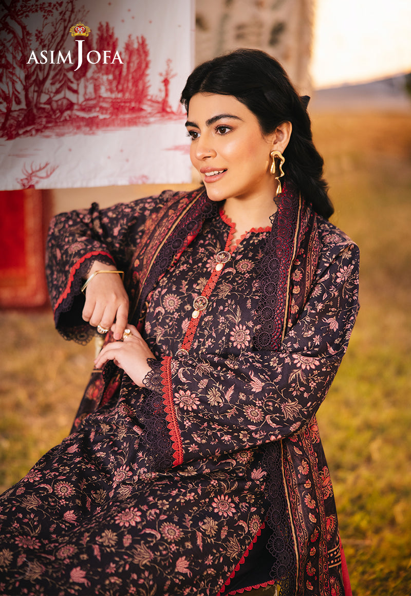 AJUBJ-18 Printed Lawn 3 Pcs