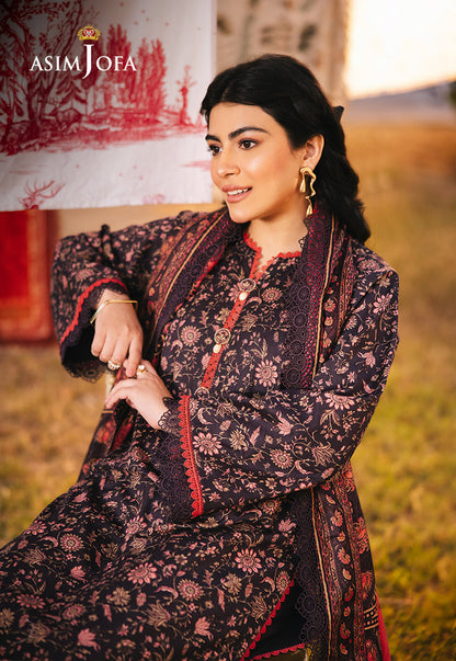 AJUBJ-18 Printed Lawn 3 Pcs