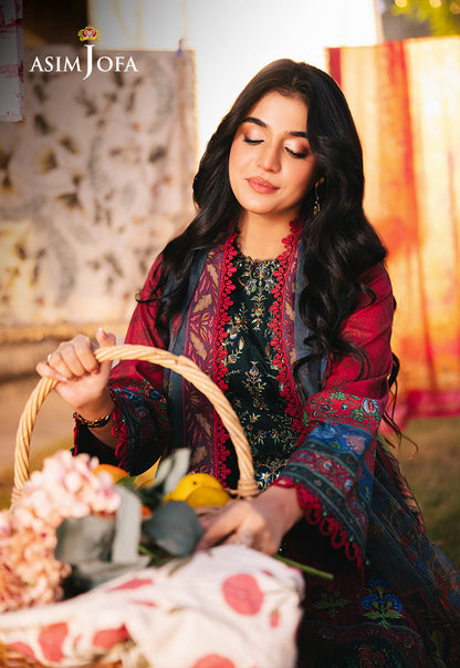AJUBJ-06 PRINTED EMBROIDERED LAWN 3 PC