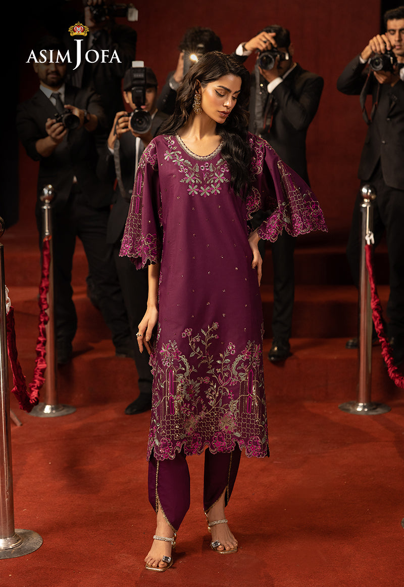 AJLLF-09 Embroidered Lawn Silk 2 Pcs