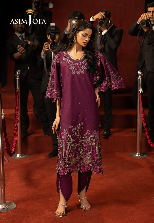AJLLF-09 Embroidered Lawn Silk 2 Pcs
