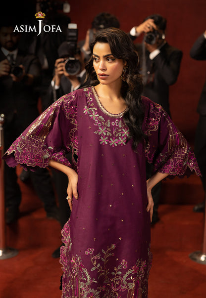 AJLLF-09 Embroidered Lawn Silk 2 Pcs