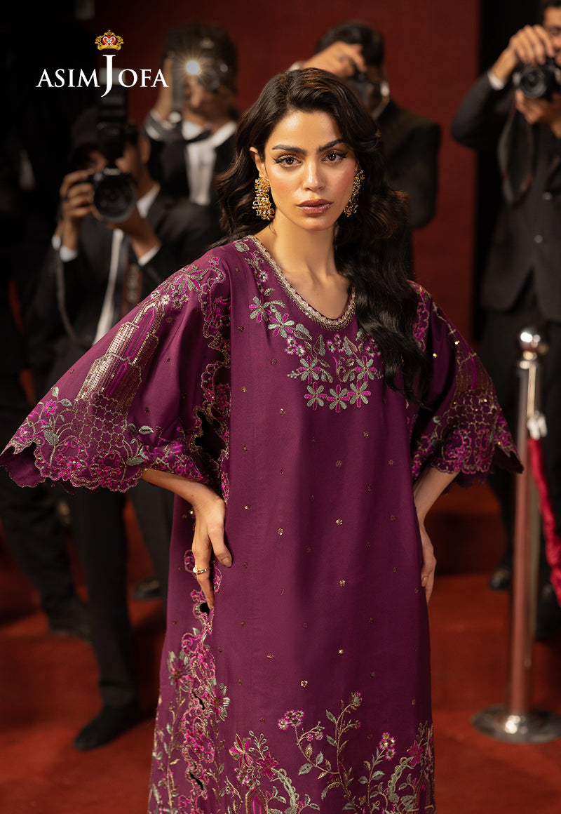 AJLLF-09 Embroidered Lawn Silk 2 Pcs