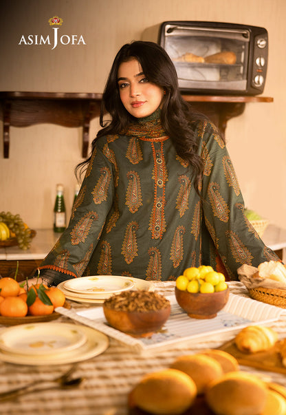 AJUBJ-22 Printed Lawn 3 Pcs