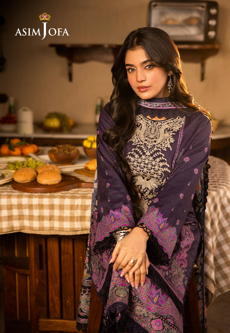 AJUBJ-07 PRINTED EMBROIDERED LAWN 3 PC
