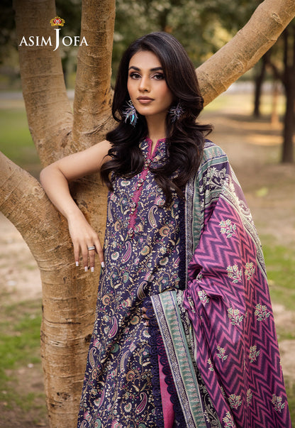 AJUBJ-30 PRINTED LAWN 3 PC