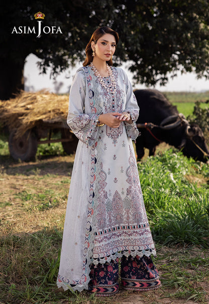 AJELL-10 EMBROIDERED LAWN 3 PCS