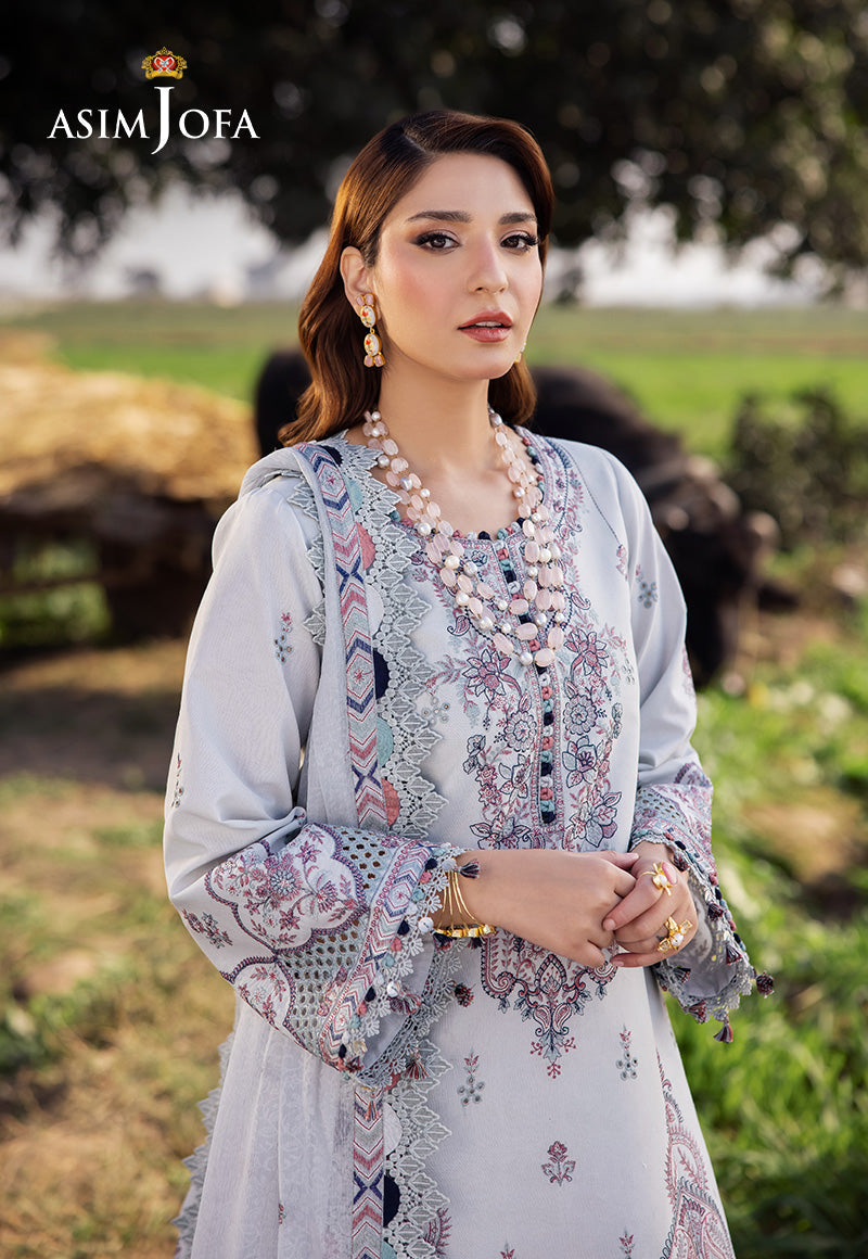 AJELL-10 EMBROIDERED LAWN 3 PCS