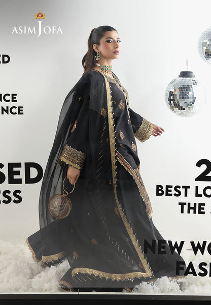 AJUEV-18 EMBROIDERED SILK UNSTITCHED 3 PCS