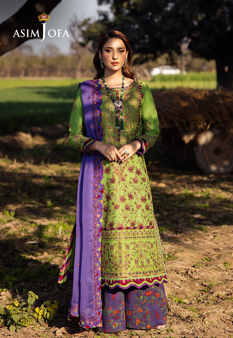 AJELL-05 EMBROIDERED LAWN 3 PCS