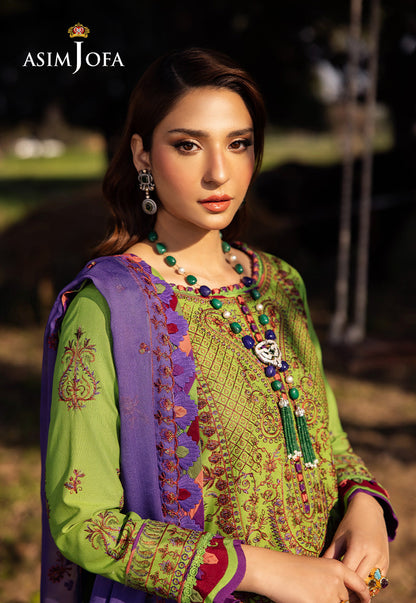 AJELL-05 EMBROIDERED LAWN 3 PCS