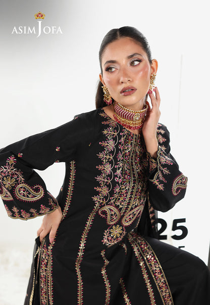 AJUEV-03 EMBROIDERED SILK UNSTITCHED 3 PCS