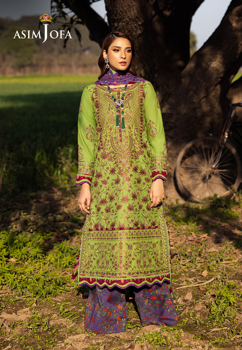 AJELL-05 EMBROIDERED LAWN 3 PCS